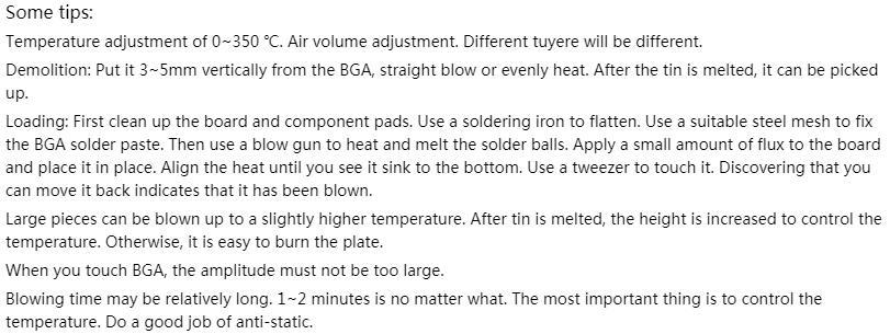 BGA repair machine usage